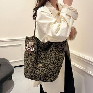 Leopard Print Tote Bag / Plaid Tote Bag Product Image