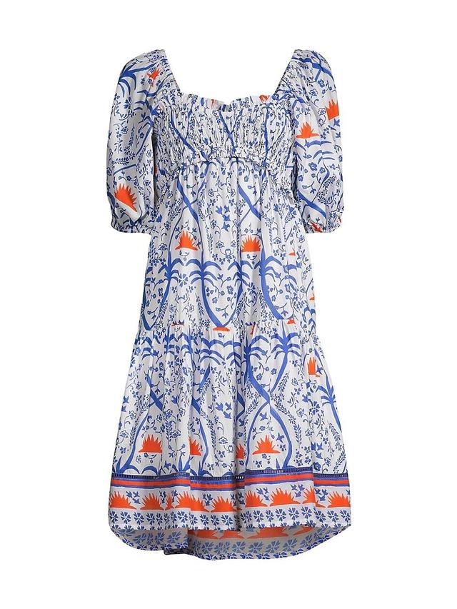 Womens Tamara Printed Cotton Midi-Dress Product Image