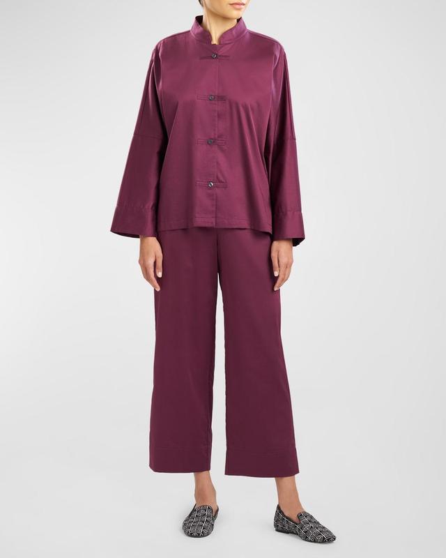 Womens Satin Pajama Set Product Image