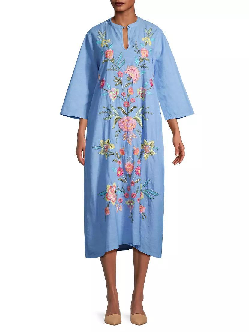 Camellia Embroidered Tunic Dress Product Image