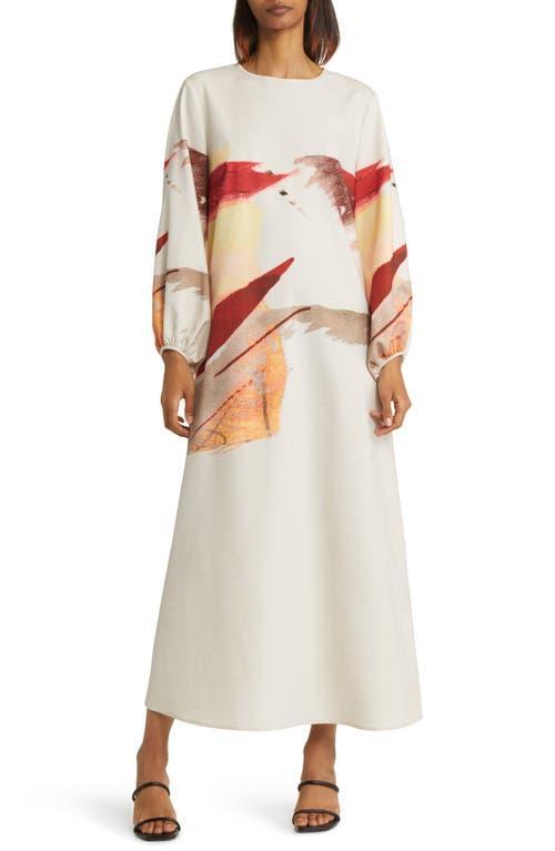 Womens Painted Sunset Maxi Dress Product Image