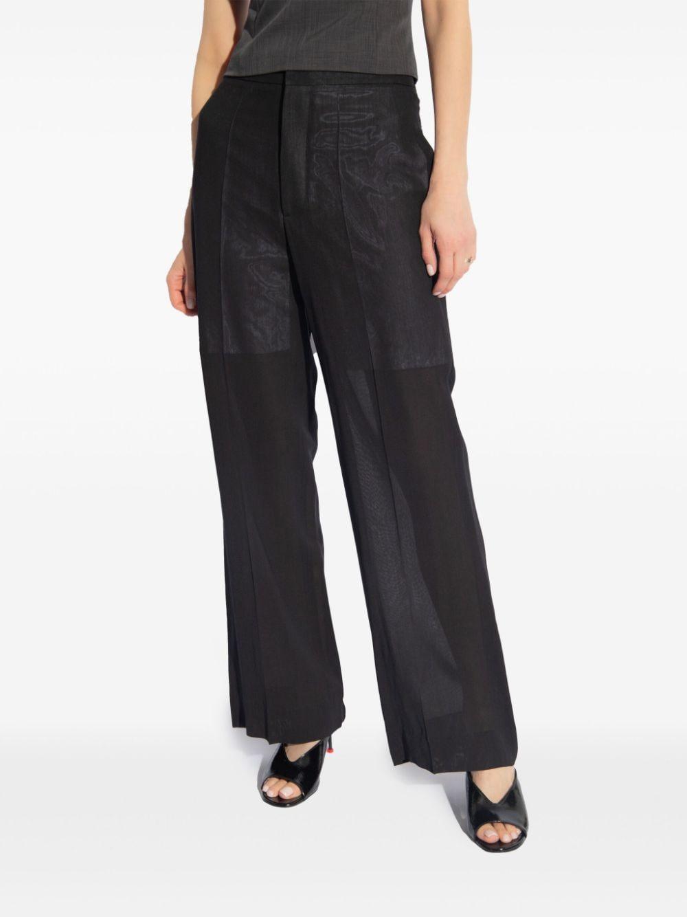 Panelled Straight-leg Trousers In Black Product Image