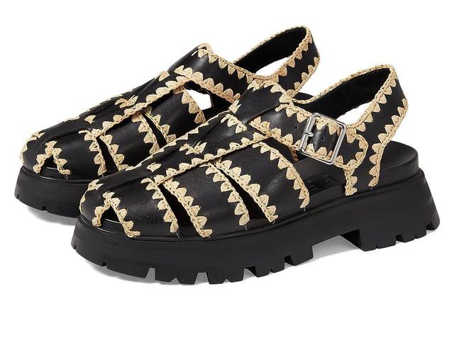 Womens Talia Caged Leather Lug Sole Sandals Product Image