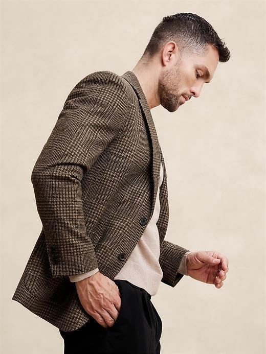 Tailored-Fit Brown Glen Plaid Jacket Product Image