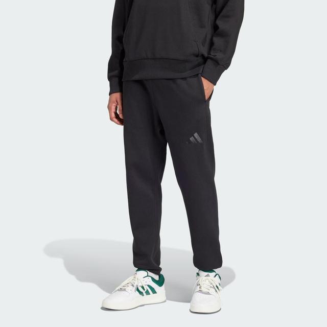 adidas ALL SZN Fleece Regular Tapered Pants Medium Grey Heather XS Mens Product Image