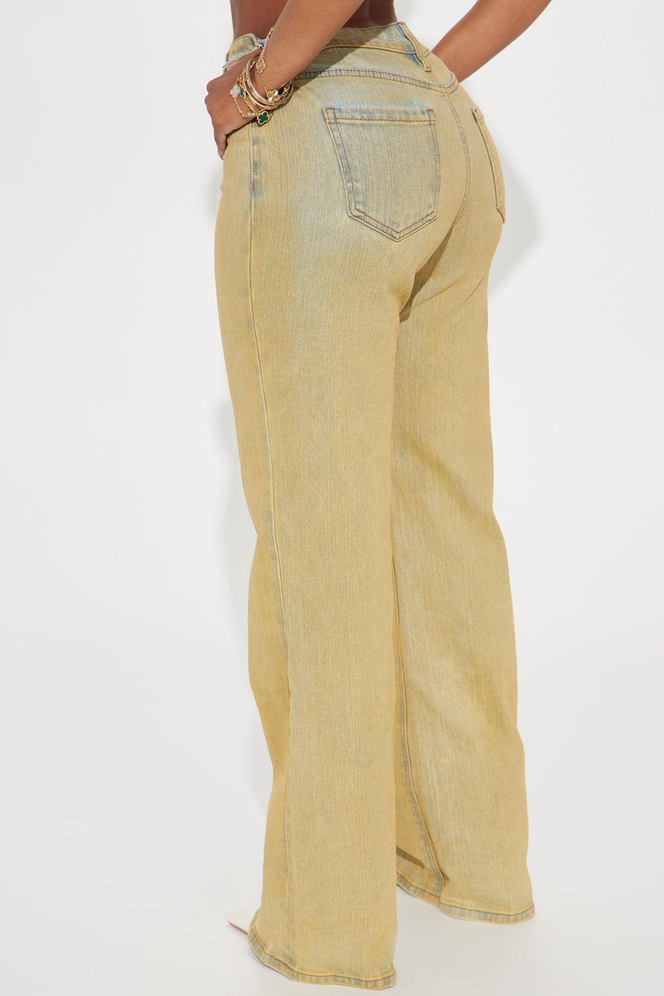 Affirmations Stretch Tinted Wide Leg Jeans - Vintage Wash Product Image