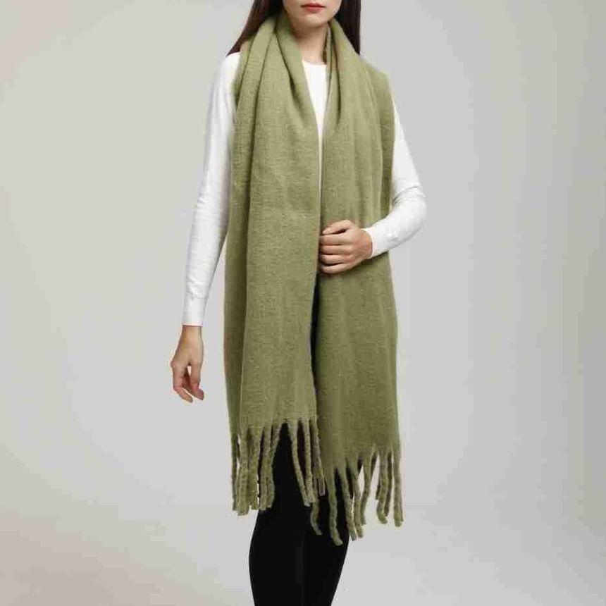 Plain Fringed Trim Scarf product image