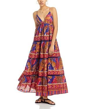 Farm Rio Forest Mosaic Long Cotton Dress Product Image