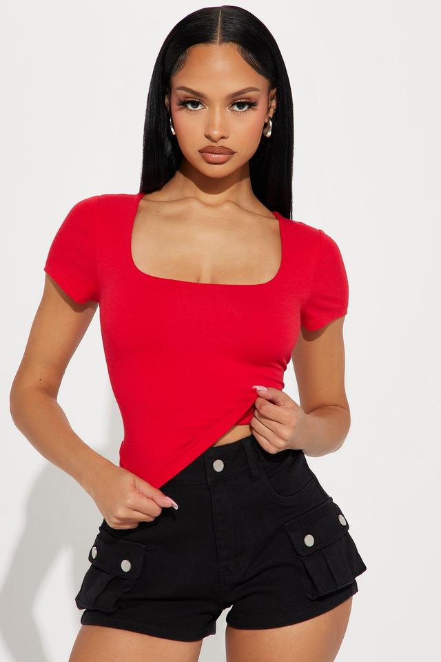 Joseline Crop Top - Red Product Image