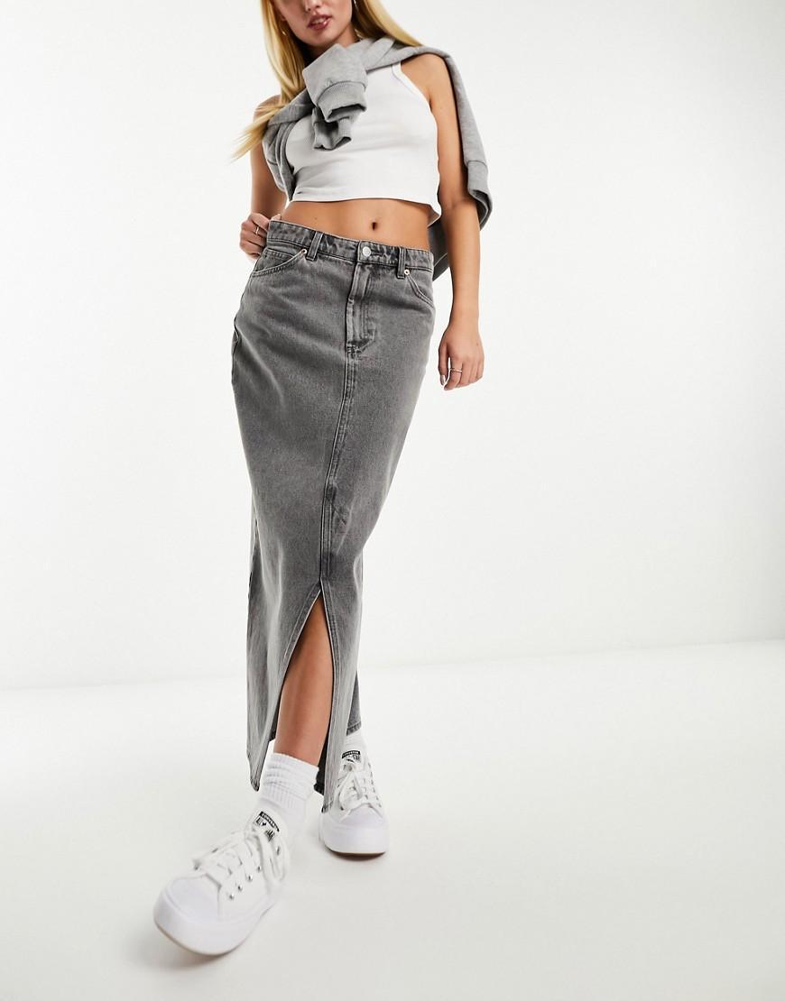 Monki midi denim skirt Product Image