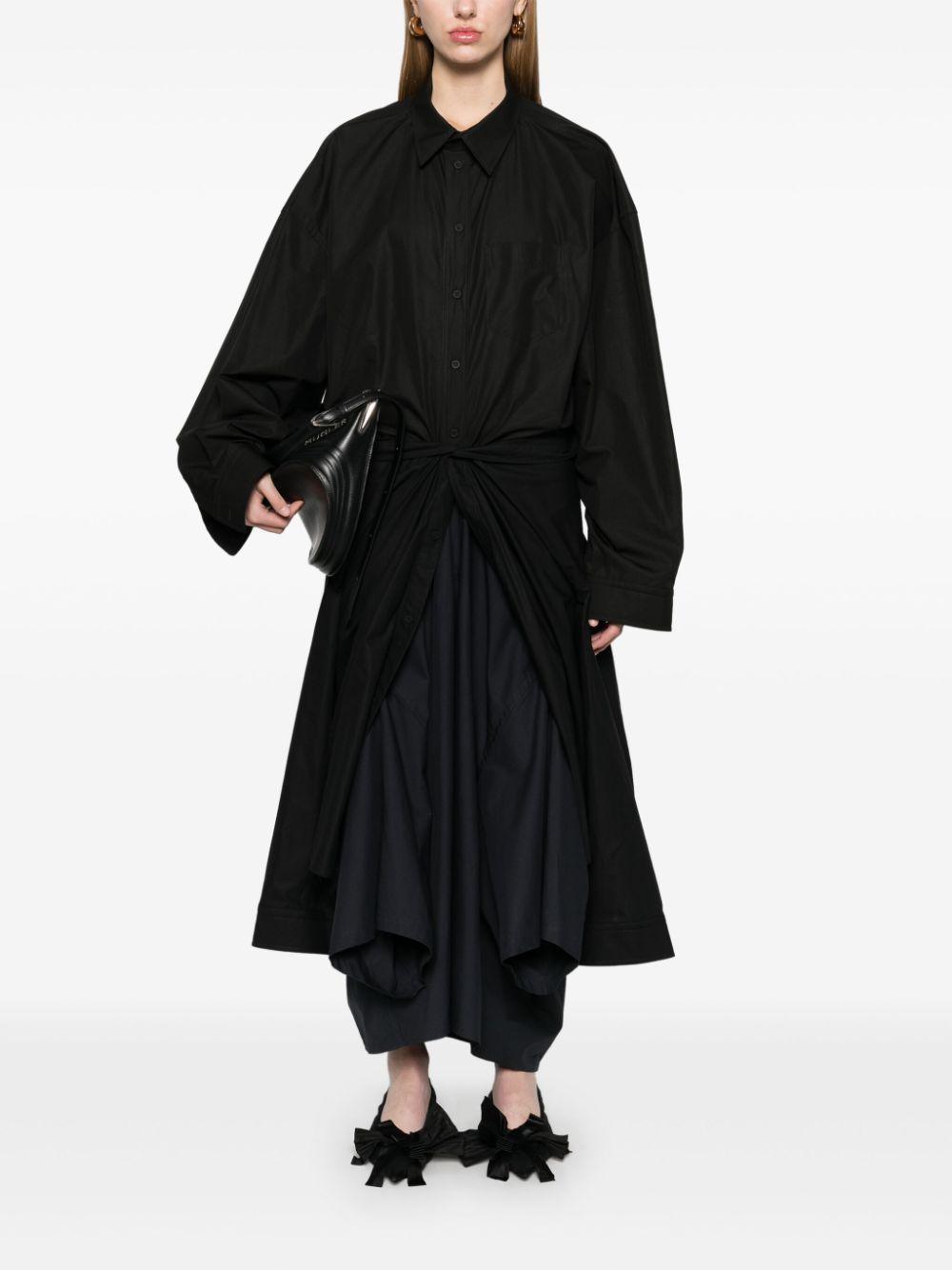 BALENCIAGA Maxi Patched Shirt In Black Product Image