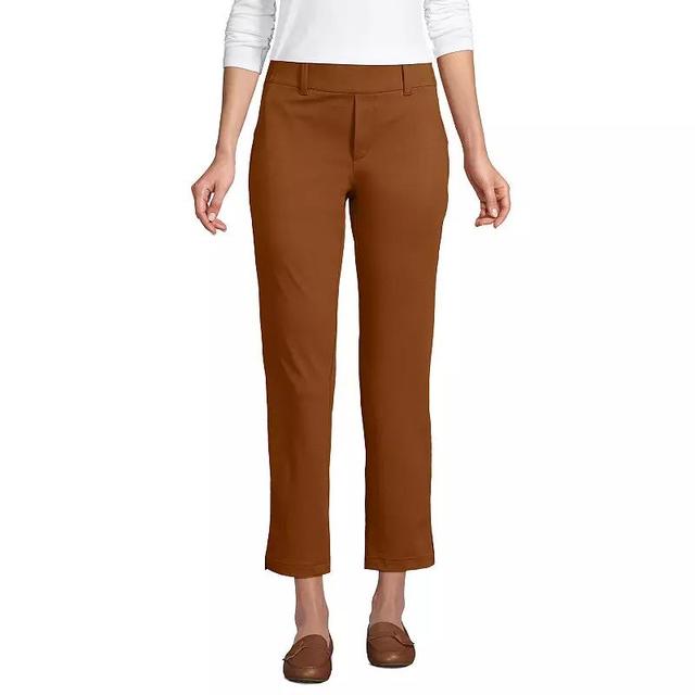 Lands End Womens Flex Mid Rise Pull On Crop Pants Product Image