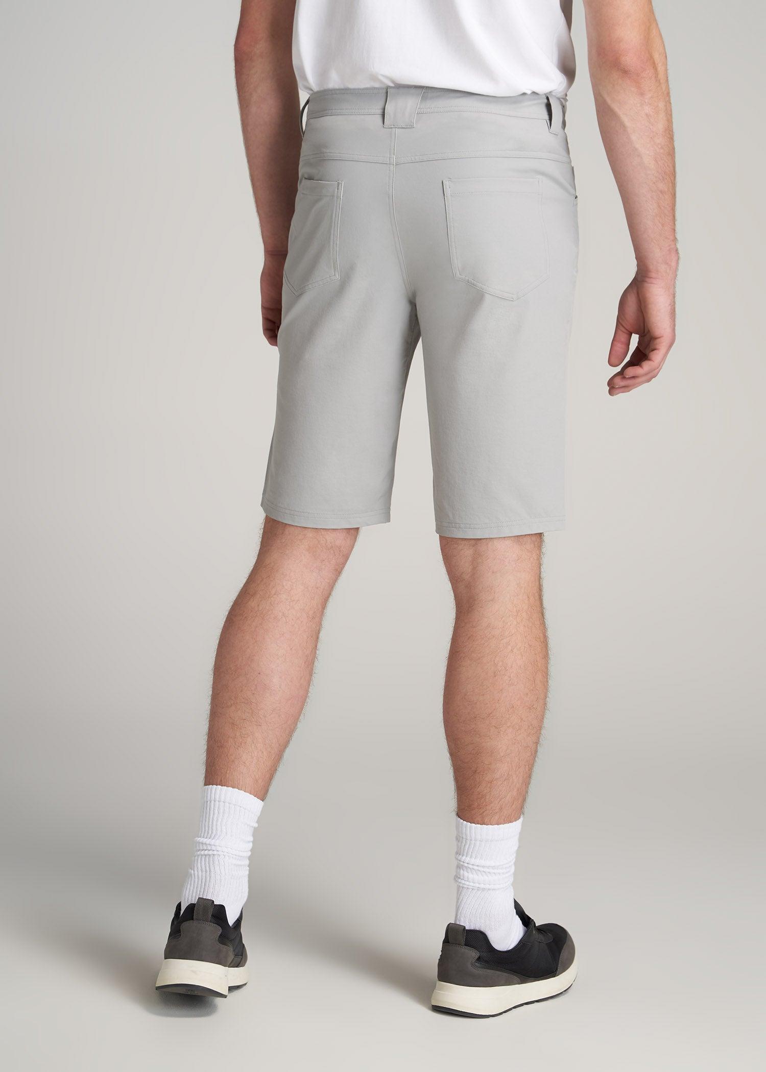 Hiking Shorts for Tall Men in Light Grey Product Image