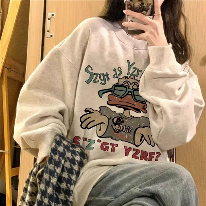 Crewneck Duck Print Pullover Product Image