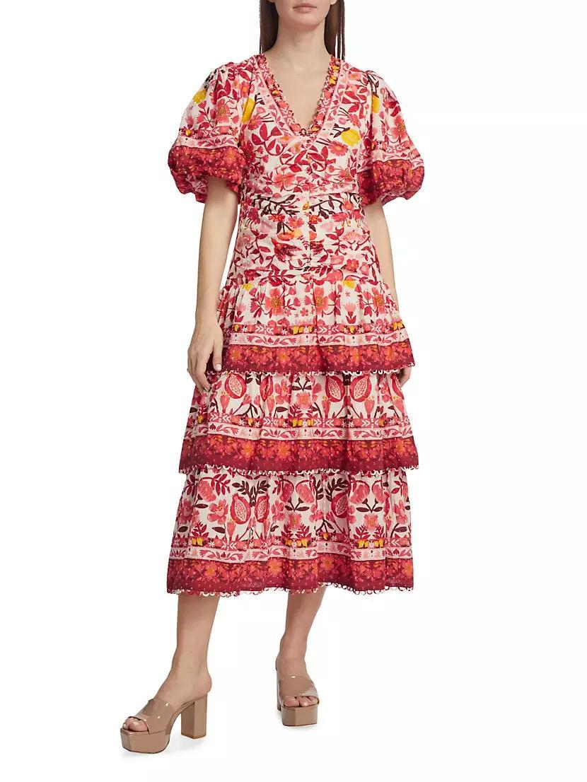 Romantic Orchard Tiered Midi-Dress Product Image