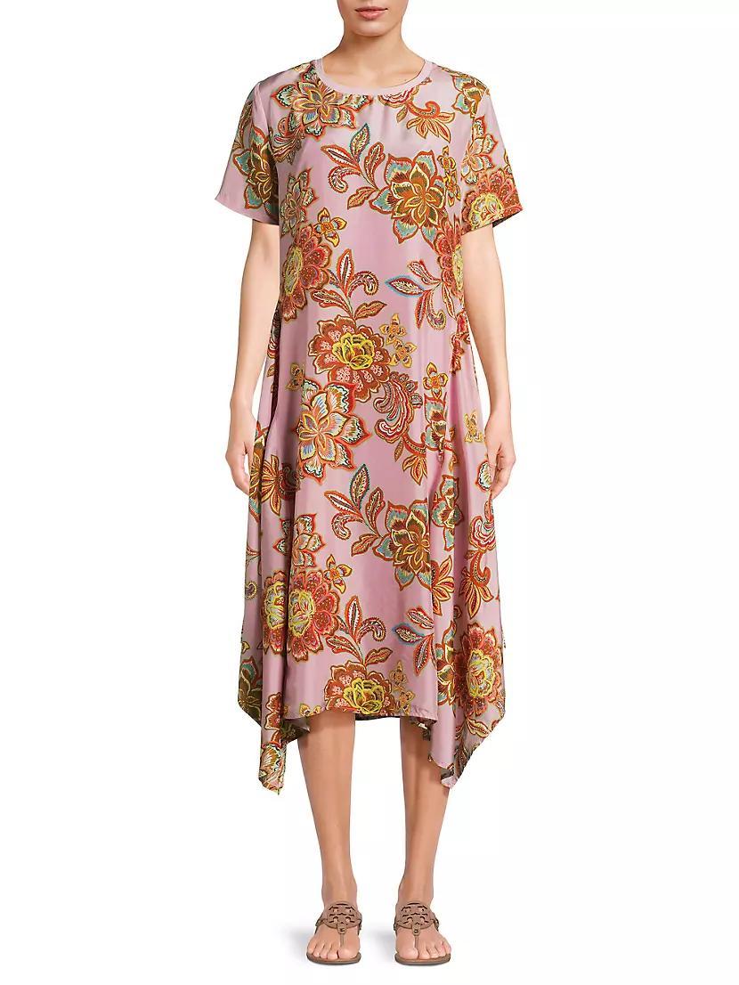 Messina Floral Silk Dress Product Image