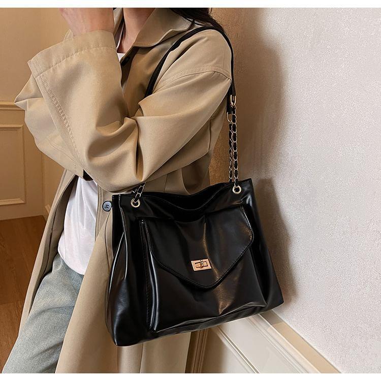 Buckle Flap Pocket Tote Bag Product Image