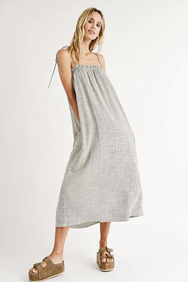 No Limits Tie Strap Midi Dress Product Image