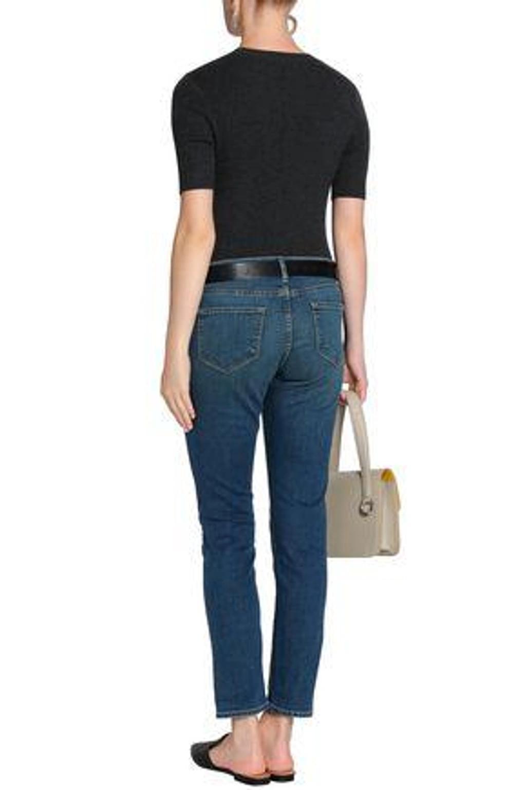 Faded Mid-rise Straight-leg Jeans In Mid Denim Product Image