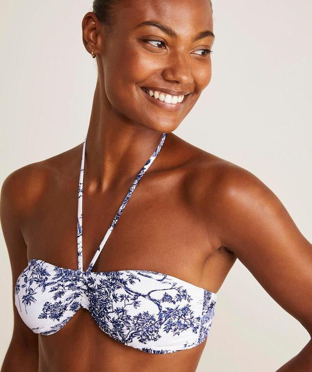 Ruched-Front Bandeau Bikini Top Product Image