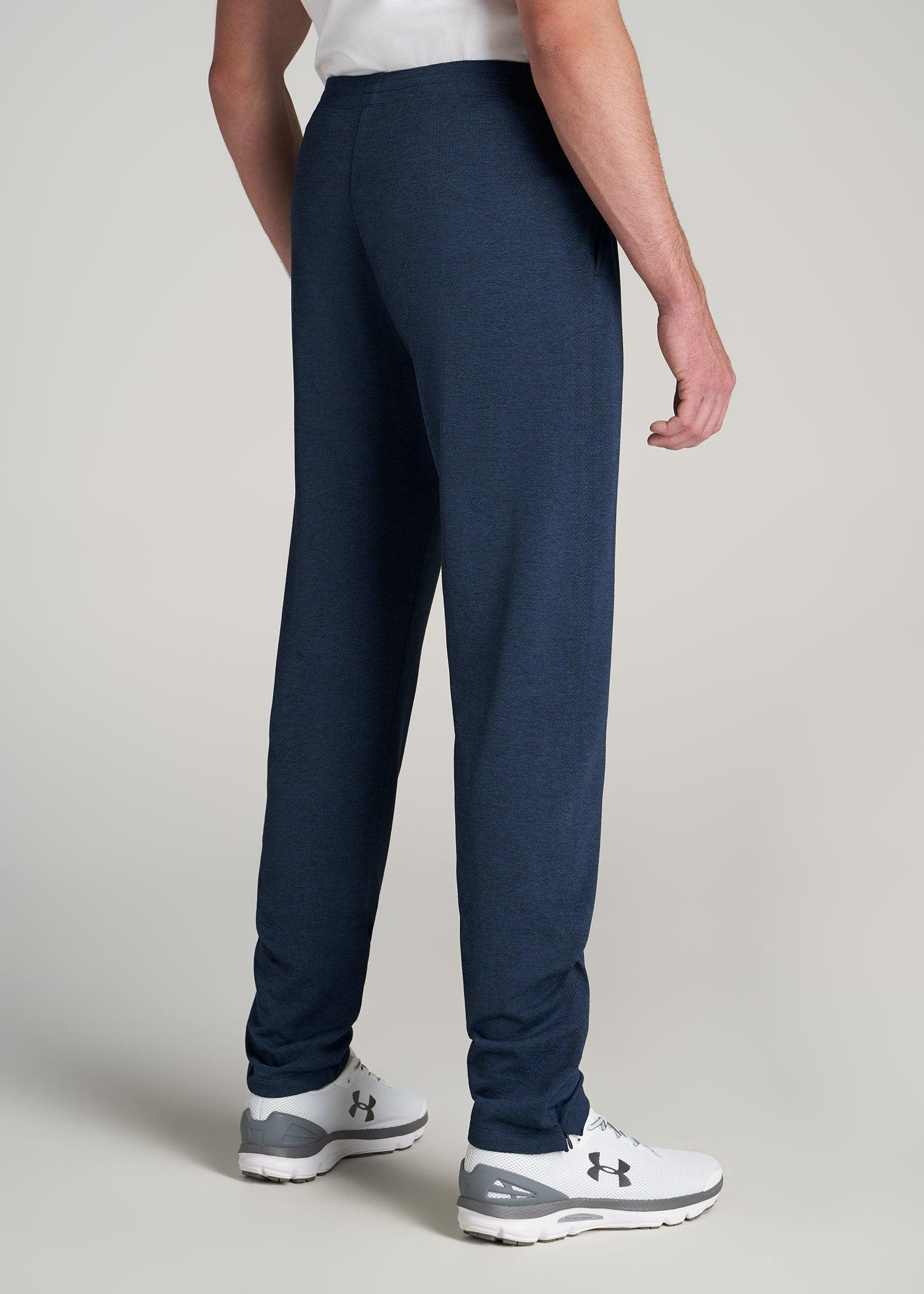 A.T. Performance Zip Bottom Pants for Tall Men in Navy Mix Male Product Image