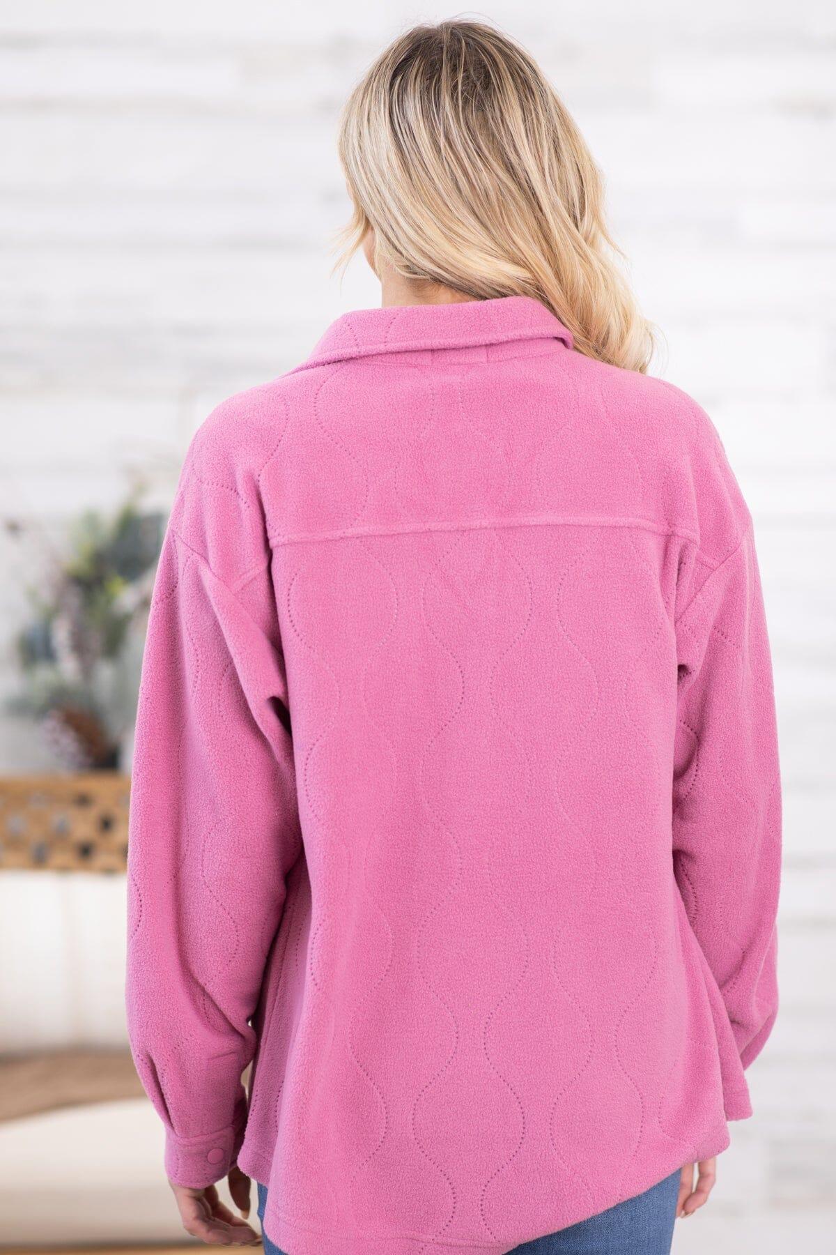 Pink Quilted Fleece Shacket Product Image