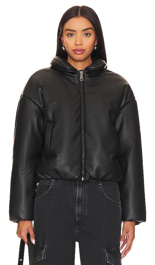 Steve Madden Stratton Faux Leather Puffer Jacket Product Image