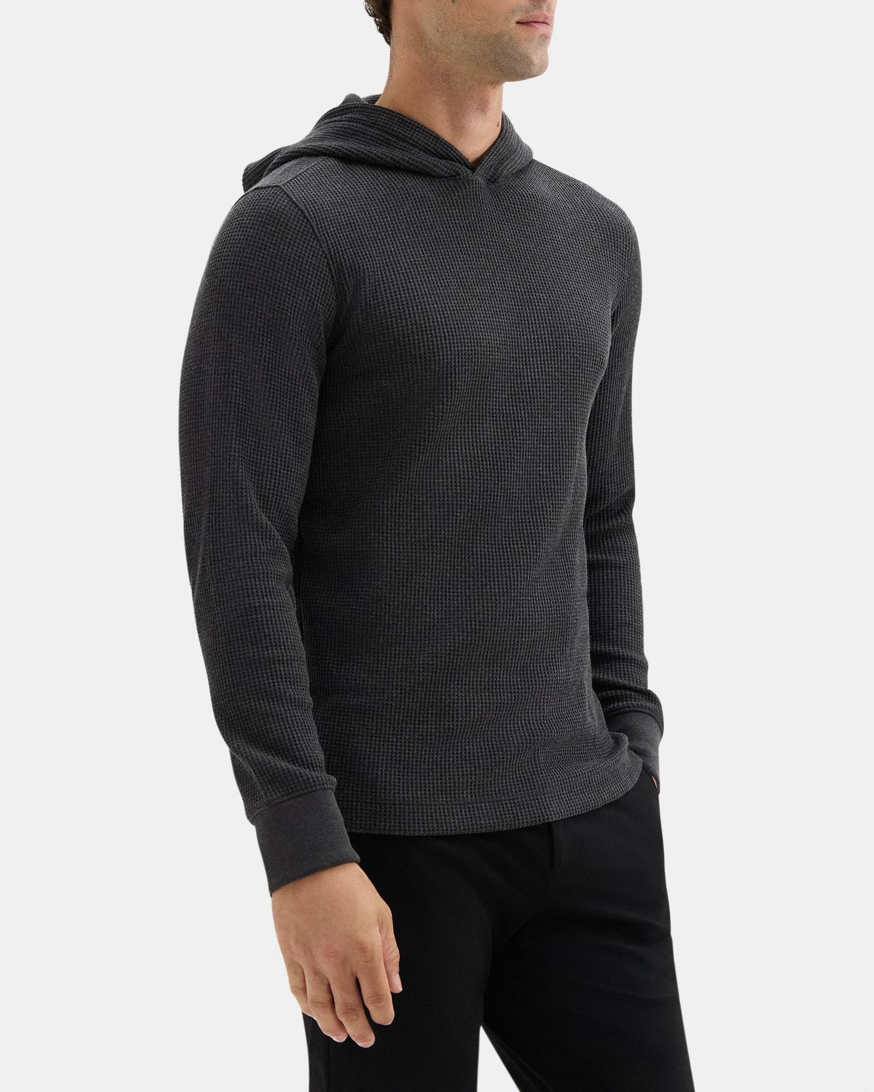 Hoodie in Waffle Knit Mélange Product Image