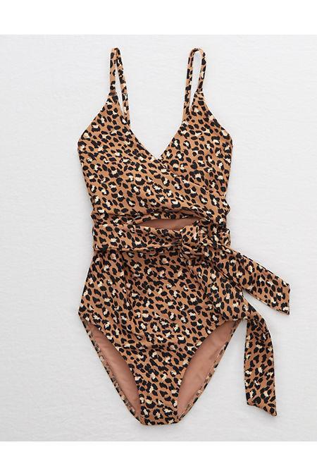 Aerie Leopard Full Coverage One Piece Swimsuit Women's Product Image