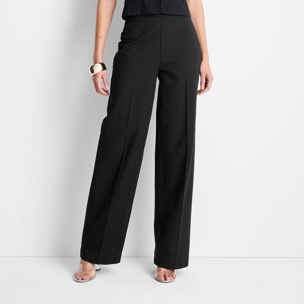 Womens High-Rise Straight Leg Pants - Future Collective with Jenee Naylor Black 0 Product Image