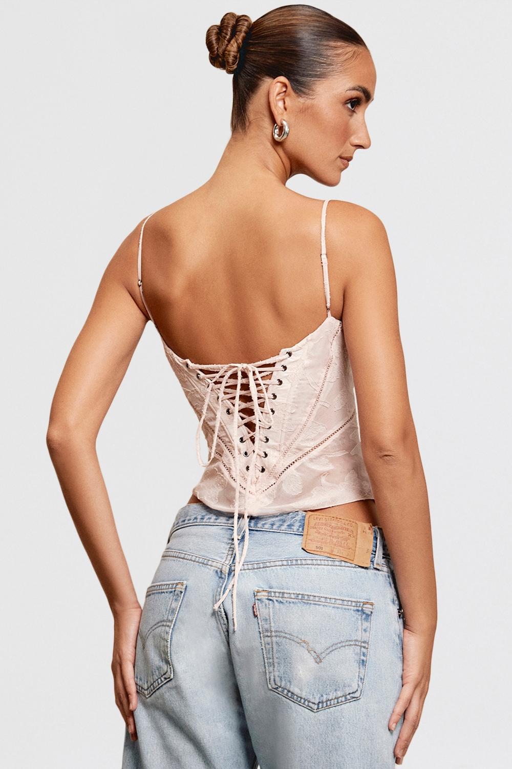 Lisette Pink Floral Lace Camisole Product Image