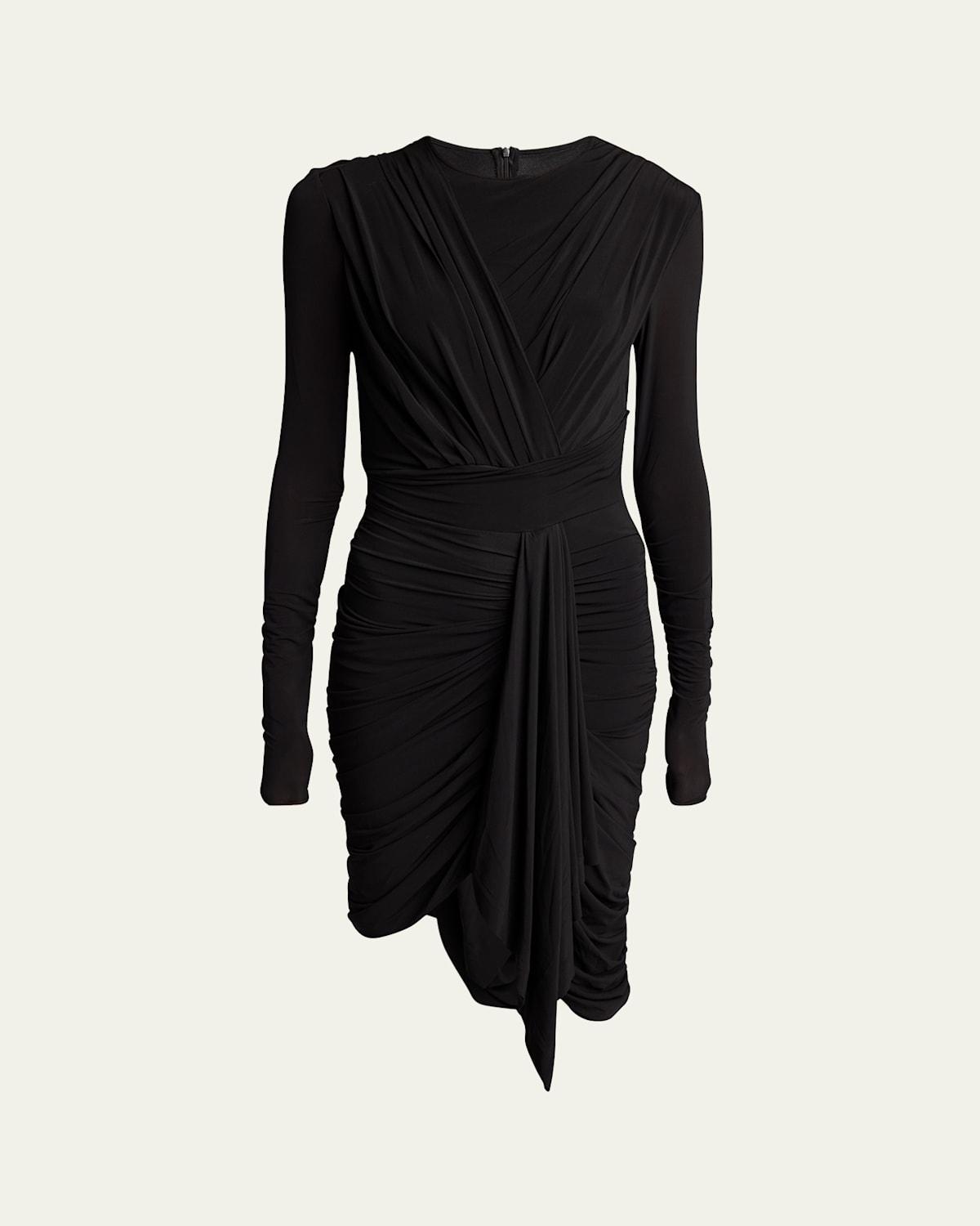 ISABEL MARANT Zorah Asymmetric Midi Dress In Black Product Image