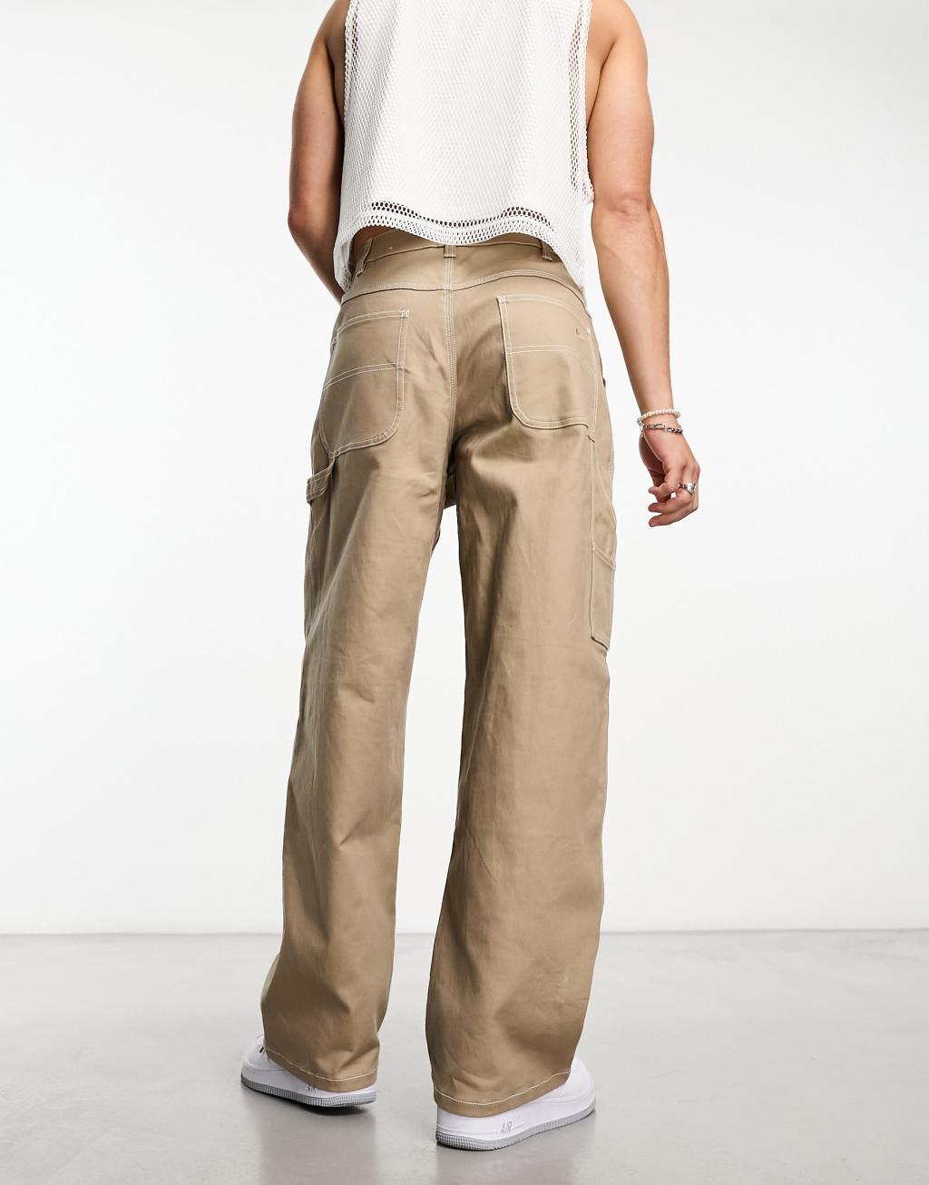 Nike Life carpenter pants in khaki Product Image