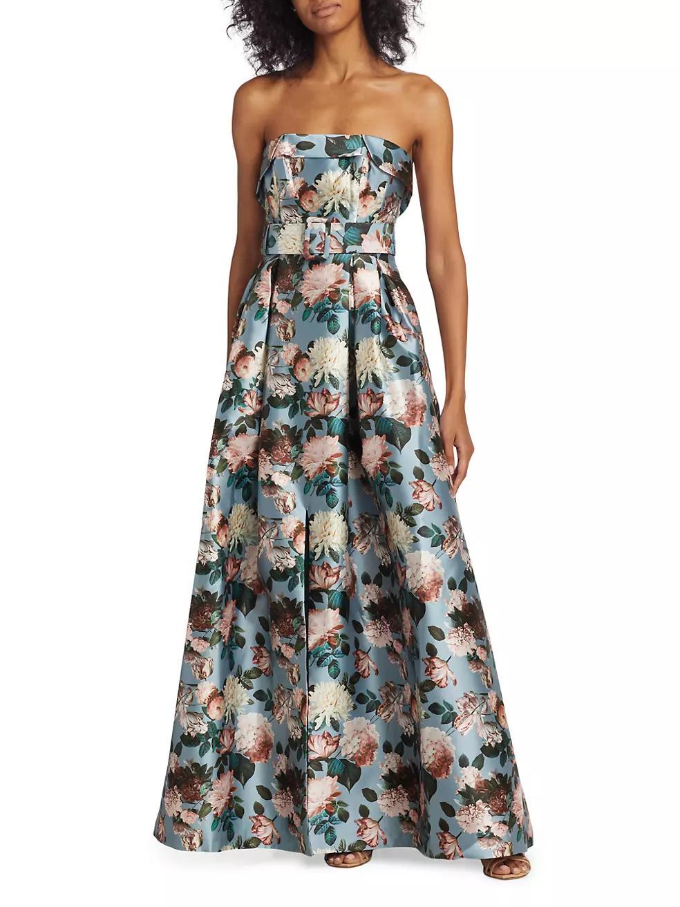 Brielle Floral Strapless Gown Product Image