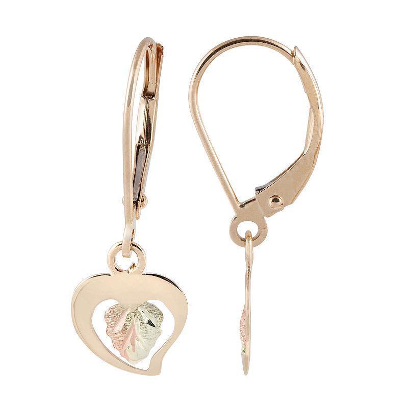 Black Hills Gold Heart Earrings, Womens, Tone Product Image