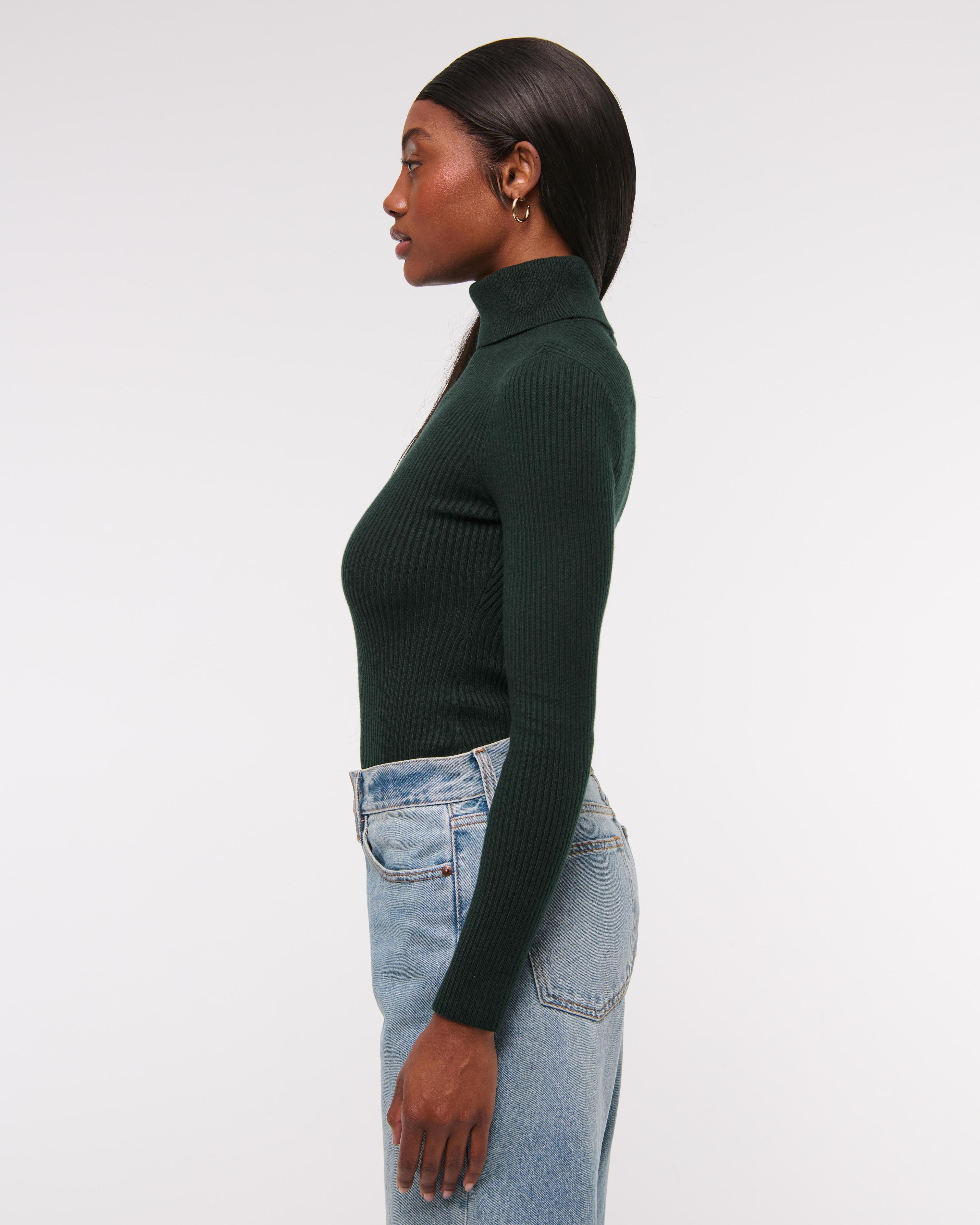 LuxeLoft Slim Ribbed Turtleneck Top Product Image