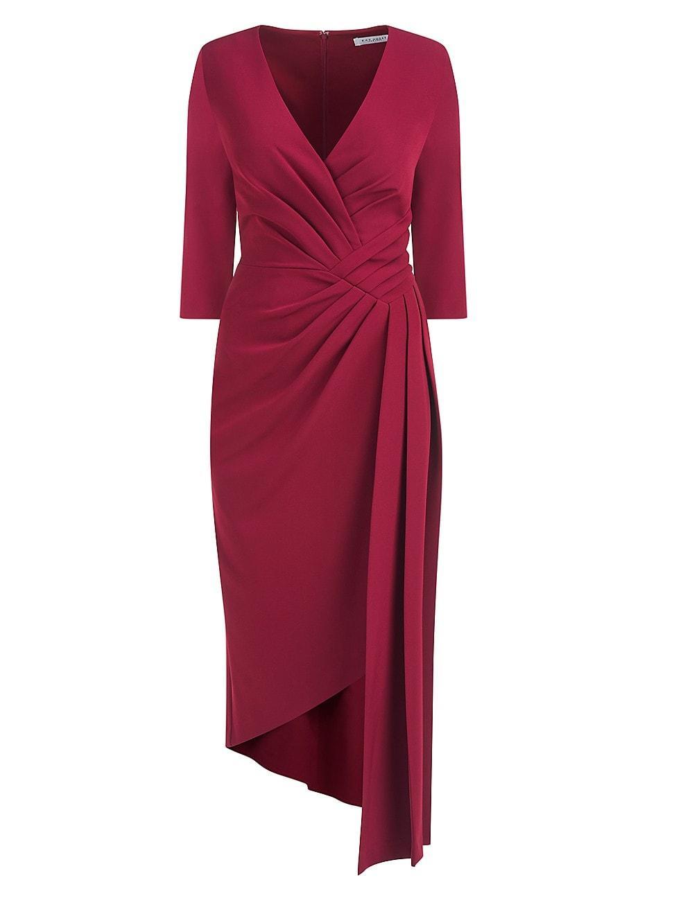 Womens Leena Draped Midi-Dress Product Image