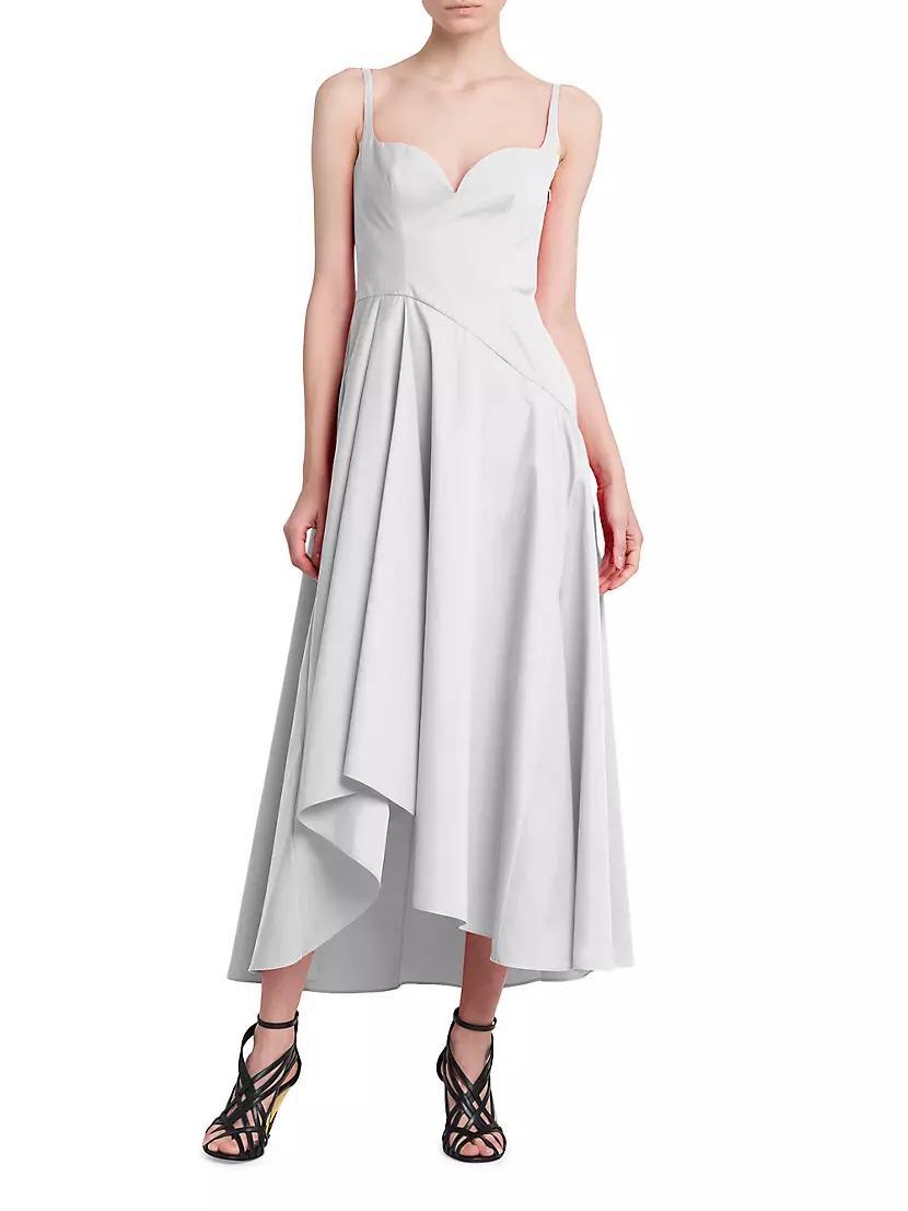 Cotton Poplin Sweetheart Maxi Dress Product Image