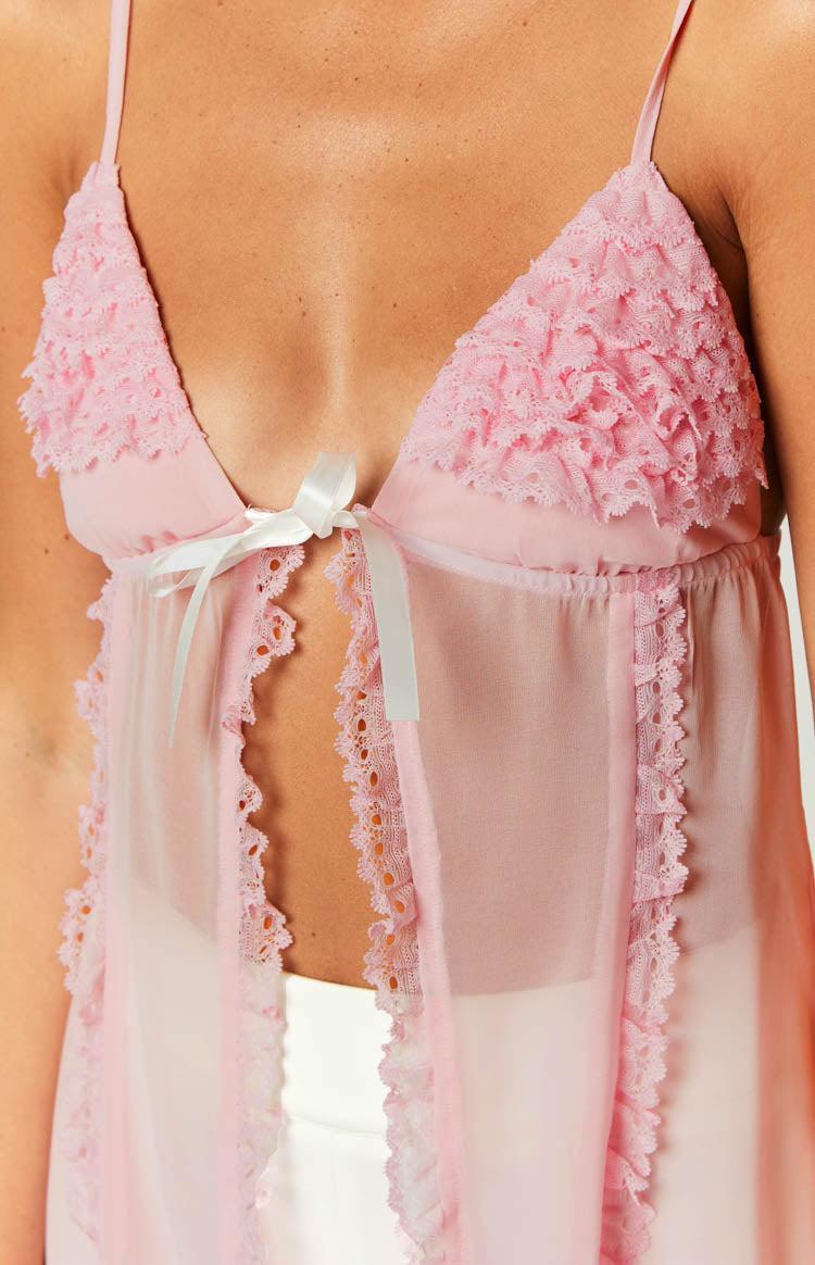 As It Was Pink Frill Cami Top Product Image