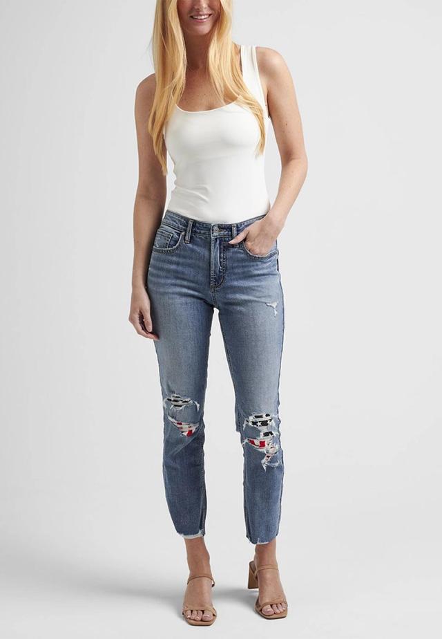 Silver Jeans Co.® Mid Rise Americana Luxe Stretch Most Wanted Ankle Straight Jean Product Image