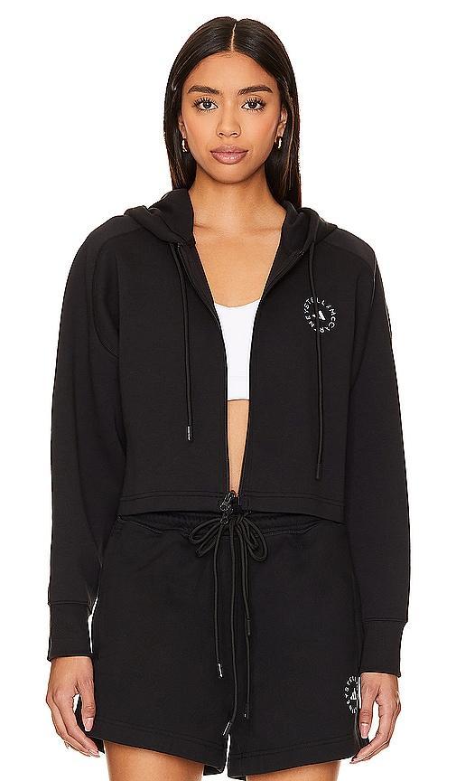 adidas by Stella McCartney Sportswear Cropped Hoodie in Black. - size XL (also in L, M, S, XS) Product Image