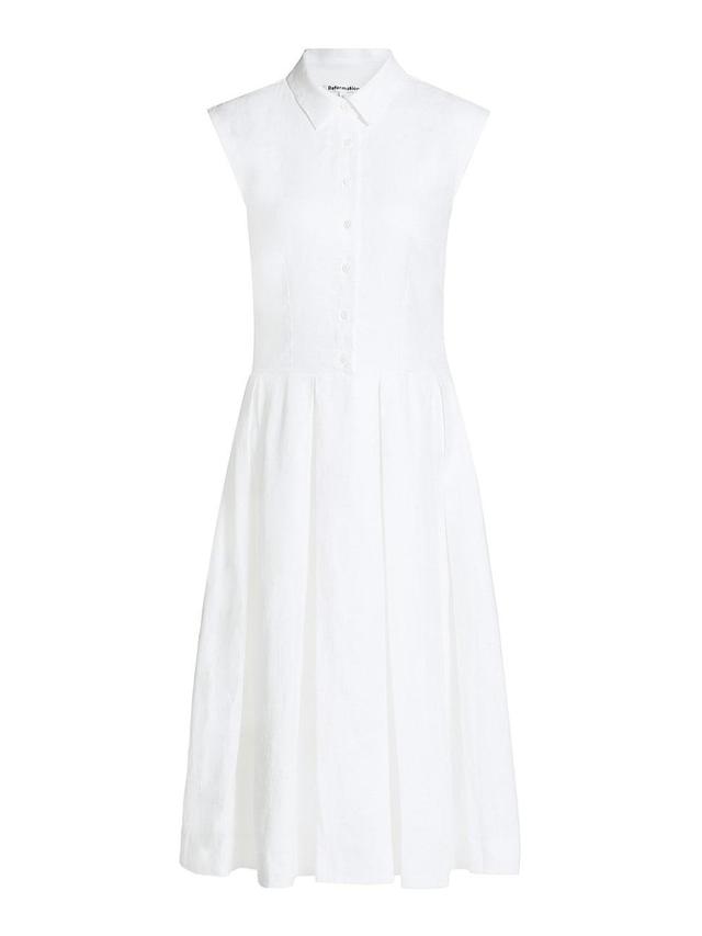 Womens Prim Linen Midi-Shirtdress Product Image