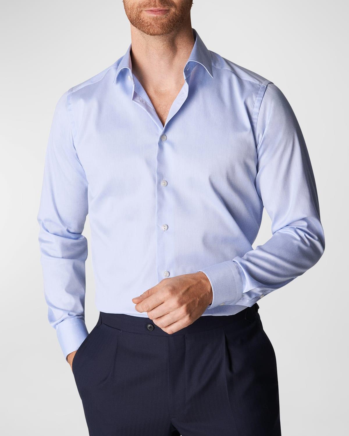 Mens Slim-Fit Twill Dress Shirt Product Image