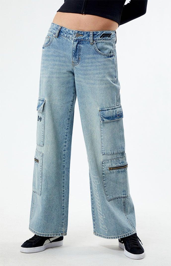 F1 Women's x PacSun Grand Prix Low Rise Baggy Cargo Jeans Product Image