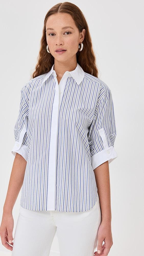 SIMKHAI Gemma Three Quarter Sleeve Shirt | Shopbop Product Image