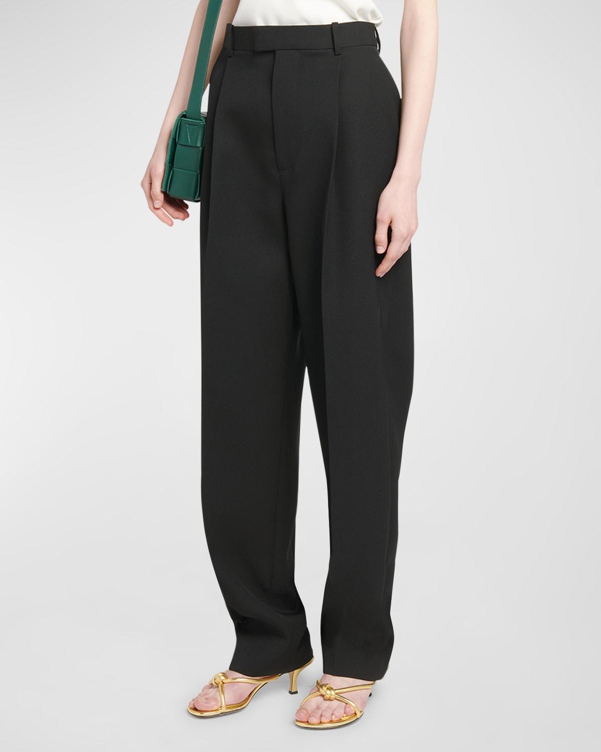 Womens Tailored Wide-Leg Wool Pants Product Image