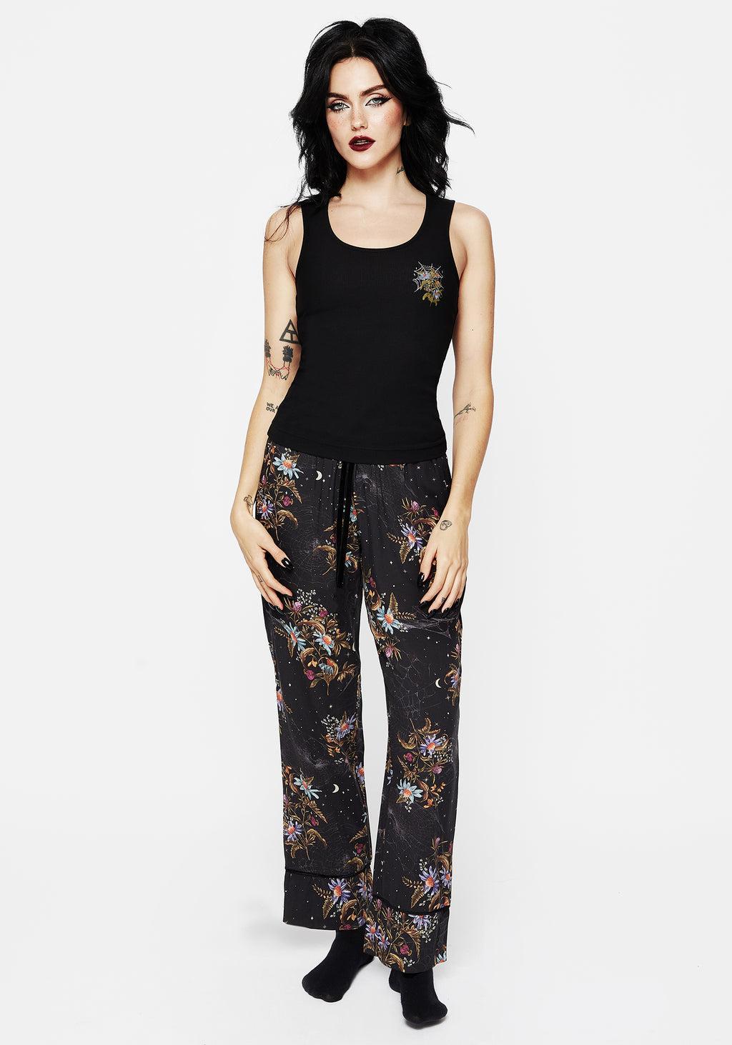 Cleome Floral Spiderweb Pyjama Vest Top Product Image