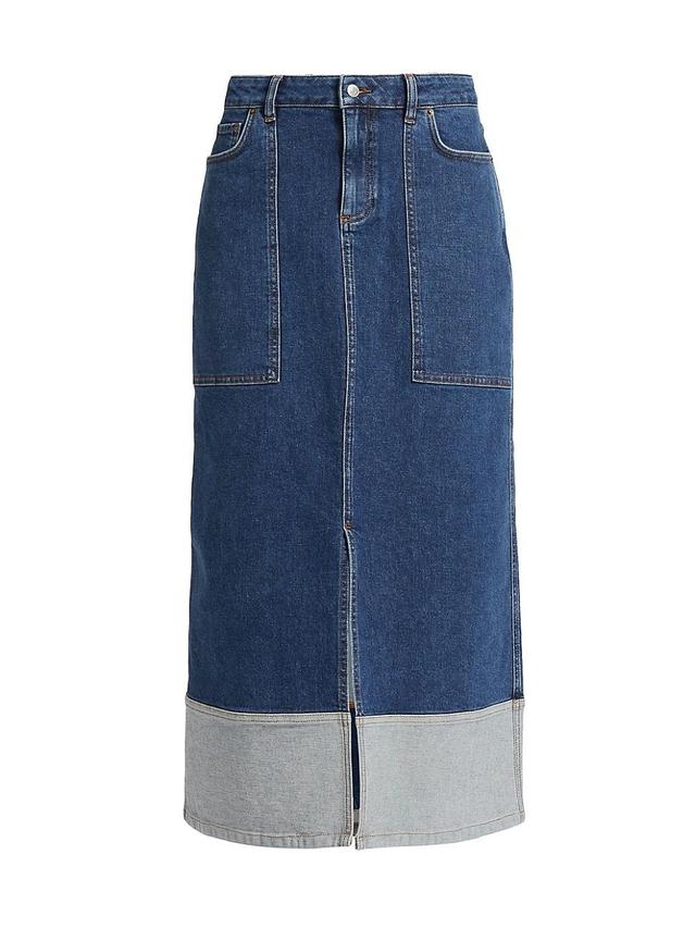 Womens Vicky Denim Midi-Skirt Product Image