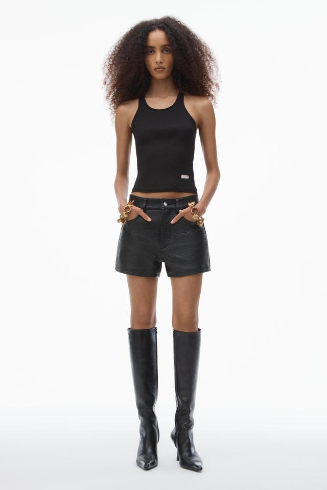 High-waist Short In Primal Nappa Lambskin Leather Product Image