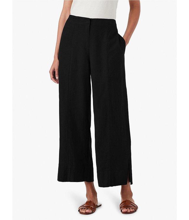 NIC + ZOE Rumba Organic Linen Mid Rise Wide-Leg Cropped Pants Product Image